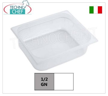 Bacs Gastronorm GN 1/2 en polypropylène, dimensions 325x265mm