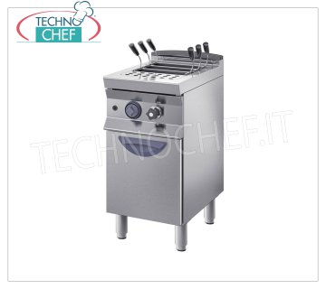 TECHNOCHEF - CUISEUR A PATE ELECTRIQUE SUR MOBILE, Ligne 900, 1 réservoir de 40 CUISEUR ELECTRIQUE ACIER INOX BIM, Ligne 900, 1 réservoir l.40, V.400 / 3, puissance électrique Kw 9,2, poids Kg.50, dim.mm.400x900x900h