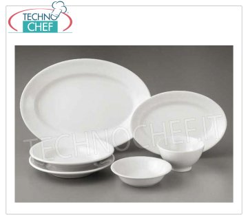 SATURNIA - Assiettes et vaisselle en porcelaine blanche - Collection TIVOLI - Gamme complète