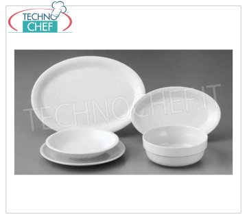 SATURNIA - Assiettes et Vaisselle en Porcelaine Blanche - Collection ROMA - Gamme Complète