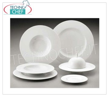 COSTA VERDE - Assiettes et vaisselle en porcelaine blanche - Collection SATURNO - Gamme complète