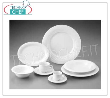 GURAL PORSELEN - Porcelaine pour Restaurant ASSIETTE À FRUITS, Collection Moscou Blanc, Marque GÜRAL PORSELEN