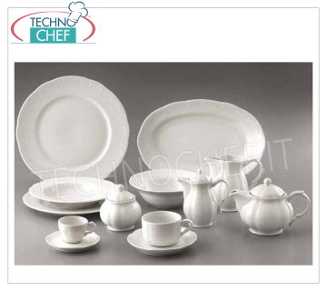 TOGNANA - Assiettes et vaisselle en porcelaine blanche - Collection VECCHIO WIEN - Gamme complète