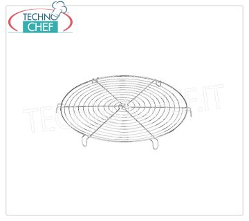 Grilles inox gastronormes GRILLE EN ACIER INOXYDABLE POUR PÂTISSERIE AVEC PIEDS, Diamètre Cm.30