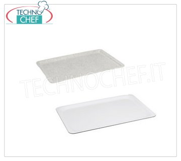 Plateaux libre-service en polyester Plateau rectangulaire en stratifié blanc, CAMBRO, Cm.53x32,5