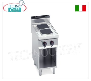 TECHNOCHEF - CUISINIÈRE ÉLECTRIQUE 2 PLAQUES sur ARMOIRE OUVERTe, 5,2 Kw, Mod.