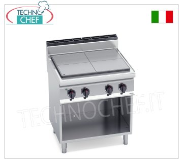 TECHNOCHEF - CUISINIÈRE ÉLECTRIQUE SOLIDE sur ARMOIRE OUVERTe, Kw.9, Mod.E7TPM