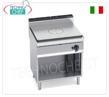 TECHNOCHEF - CUISINIÈRE À GAZ SOLIDE sur ARMOIRE OUVERTe, Kw.10, Mod.G7TPM CUISINIÈRE SOLIDE À GAZ sur ARMOIRE OUVERTE, Ligne BERTOS, MACROS 700, Série HIGH POWER, puissance thermique 10,00 Kw, Poids 88, dim.mm.800x700x900h