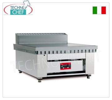 Cuisinière piadina ÉLECTRIQUE avec PLAQUE EN ACIER, version Top Cuisinière électrique piadina version supérieure avec plaque de cuisson en acier 600x600 pour 4 piadinas, V 380/3+N, 4,00 kw, dim. extérieur mm 650x730x490h