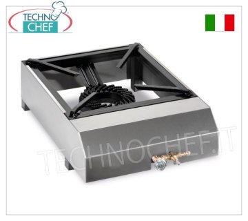 TECHNOCHEF - Cuisinière à gaz de table professionnelle, 1 brûleur de 7,5 kW CUISINIÈRE À GAZ DE TABLE PROFESSIONNELLE, avec 1 brûleur en fonte de 7,5 kW, poids 9,5 Kg, dim.mm.400x570x170h