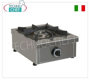 Réchaud à gaz professionnel de table, 1 brûleur 6,5 kW, dim.mm.340x490x210h
