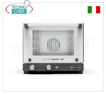 Spidocook - FOUR À CONVECTION Électrique pour 3 Plaques 340x240 mm, Dim. mm. 480x523x402h