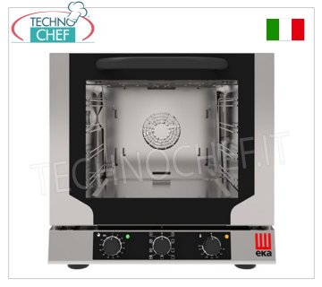 TECNOEKA - FOUR ÉLECTRIQUE À CONVECTION MULTIFONCTION, 4 plaques 429x345 mm, Professionnel mod.EKF423NM FOUR ÉLECTRIQUE À CONVECTION MULTIFONCTION, chambre de cuisson pour 4 PLAQUES de 429x345 mm, COMMANDES ÉLECTROMÉCANIQUES, V.230/1, Kw.2,6, Poids Kg.36,4, dimensions extérieures mm.590x709x589h