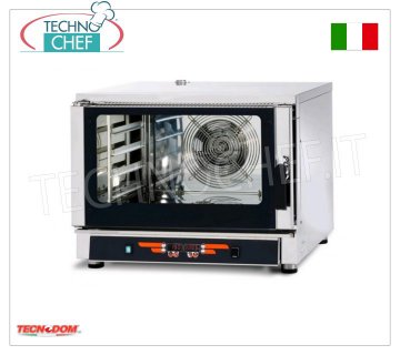 TECNODOM - Four électrique à convection et vapeur, 4 plaques GN 1/1 ou 60x40 cm, dim.mm 840x920x675h