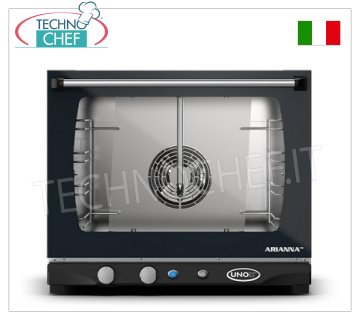 UNOX - FOUR électrique à CONVECTION, pour GASTRONOMIE et PÂTISSERIE, capacité PLATEAUX 4 mm. 460x330, version avec COMMANDES MANUELLES et HUMIDIFICATEUR, V. 230/1, Kw. 3.00, Poids 31 Kg, dim.mm. 600X655x509h