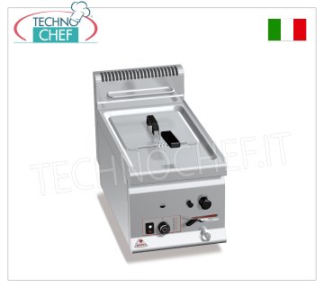 BERTOS - FRITEUSE À GAZ 1 cuve 8 lt., Brûleur dans la cuve, Commandes mécaniques, mod.GL8B