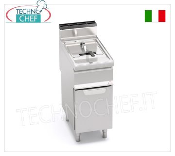 BERTOS - FRITEUSE À GAZ 1 cuve de 15 lt sur ARMOIRE, Brûleurs dans la cuve, Commandes mécaniques, mod. GL15M