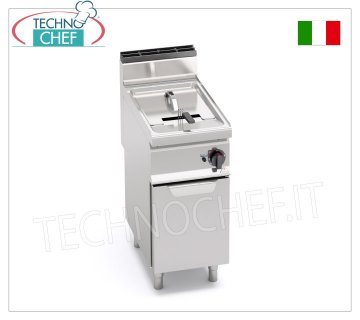 BERTOS - FRITEUSE À GAZ 1 cuve en V 18 lt, Brûleurs extérieurs, Thermostat électrique de haute précision, mod. GL18MI