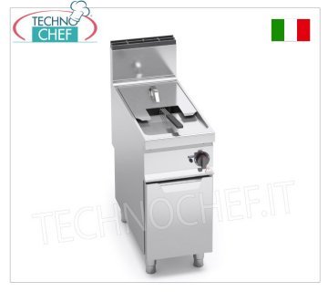 TECHNOCHEF - FRITEUSE À GAZ sur MOBILE, 1 RÉSERVOIR de 18 litres, Commandes Analogiques, Mod.9GL18MI FRITEUSE À GAZ sur MOBILE, BERTO'S, Ligne MAXIMA 900, Série INDIRECT GAZ FRY, 1 RÉSERVOIR de 18 litres, Commandes Analogiques, Chauffage Indirect, puissance thermique Kw.14,00, Poids 59 Kg, dim.mm.400x900x900h