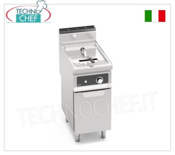 BERTOS - FRITEUSE À GAZ 1 cuve en V 18 lt, BFLEX, Brûleurs externes, Commandes électroniques, Mod.GL18MI-BF