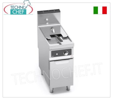 BERTOS - FRITEUSE À GAZ 1 CUVE EN V 18 lt., Brûleurs Externes, Bflex - Commandes Électroniques, mod.9GL18MI-BF