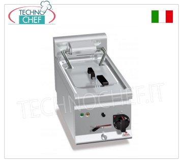 Technochef - FRITEUSE ÉLECTRIQUE DE COMPTOIR, 1 RÉSERVOIR de 10 litres, Mod.E6F10-3B FRITEUSE ÉLECTRIQUE DE COMPTOIR, BERTOS, Ligne PLUS 600, Série FAST FRY, 1 RÉSERVOIR de 10 litres, V.400/3+N, Kw.6,00, Poids 16 Kg, dim.mm.300x600x290h