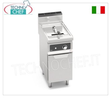 TECHNOCHEF - FRITEUSE ÉLECTRIQUE sur MOBILE, 1 RÉSERVOIR de 18 litres, Mod.E7F18-4M-BF FRITEUSE ÉLECTRIQUE sur MOBILE, BERTOS, Ligne MACROS 700, Série TURBO, 1 RÉSERVOIR de 18 litres, COMMANDES ÉLECTRONIQUES BFLEX, V.400/3+N, Kw.13,5, Poids 50 Kg, dim.mm.400x700x900h