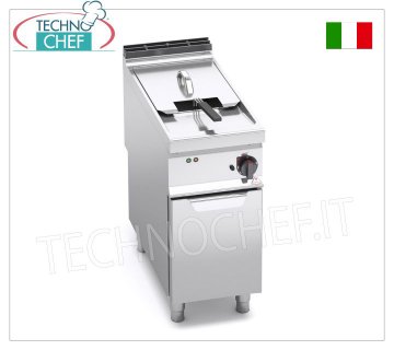 TECHNOCHEF - FRITEUSE ÉLECTRIQUE sur MOBILE, 1 RÉSERVOIR de 18 litres, Commandes Analogiques, Mod.E9F18-4M FRITEUSE ÉLECTRIQUE sur MOBILE, BERTO'S, Ligne MAXIMA 900, Série TURBO, 1 RÉSERVOIR de 18 litres, Commandes Analogiques, V.400/3+N, Kw.18,00, Poids 55 Kg, dim.mm.400x900x900h