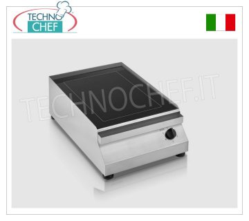 TECHNOCHEF - Plaque de Cuisson Électrique/Fry Top avec Plaque Vitrocéramique, mod.PFT.A.G1-V