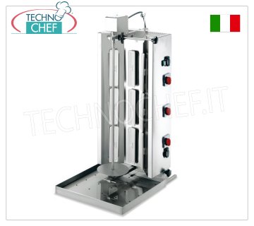 GYROS ÉLECTRIQUES à 9 résistances, tige de cuisson de 740 mm de hauteur complète avec plaque