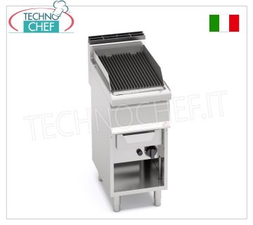 TECHNOCHEF - GRILLE GAZ VAPEUR-EAU, 1 module sur ARMOIRE OUVERTe, Mod.G7WG40M GRILL À GAZ VAPEUR-EAU, BERTOS, Ligne MACROS 700, Série WATER GRILL, 1 module sur ARMOIRE OUVERTE avec ZONE DE CUISSON 350x515 mm, puissance thermique 9,00 kW, poids 45 Kg, dim.400x700x900hmm