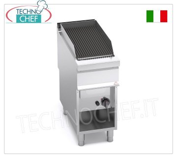 TECHNOCHEF - GRILLE GAZ VAPEUR-EAU, 1 module sur ARMOIRE OUVERTe, Mod.G9WG40M