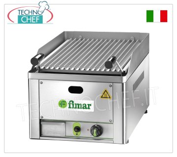 Fimar - GRILLE À PIERRE DE LAVE À GAZ, 1 module TOP, Mod.GL33 Grill à pierre de lave à gaz, 1 module supérieur complet avec grill à viande, puissance thermique 6,5 Kw, dimensions mm. 330x540x220h.