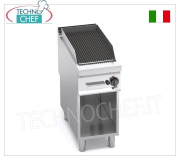 TECHNOCHEF - GRIL PIERRE DE LAVE GAZ, 1 module sur ARMOIRE OUVERTe, Ligne MAXIMA 900, Mod.G9PL40M/G