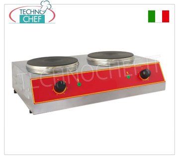 TECHNOCHEF - Plaque de cuisson électrique double, Ø 220+220 mm, Mod.CP40