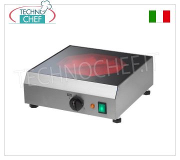 TECHNOCHEF - Table de cuisson vitrocéramique lisse, 1 zone, Ø 23 cm, Mod.PC30/1
