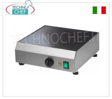 TECHNOCHEF - Surface chauffante pour entretien GN 1/1, Mod.WT/GN1 Surface chauffante pour contenir GN 1/1, avec plaque vitrocéramique, température réglable jusqu'à 90°C, V.230/1, Kw.0,7, Poids 12 Kg, dim.mm.340x550x110h