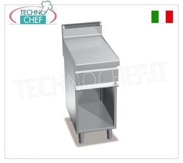 TECHNOCHEF - PLATEAU NEUTRE sur ARMOIRE OUVERTE avec TIROIR, 1 module de 400 mm, Mod.N7T4MC