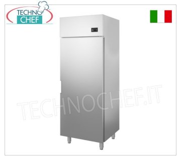 Technochef - Meuble Réfrigéré 1 Porte, 600 lt, Ventilé, Temp.-15°/-18°C, Classe D Armoire congélateur-congélateur 1 porte, Professionnel, structure externe en acier inoxydable, 600 lt, Temp.-15°/-18°C, ÉCOLOGIQUE en Classe D, Gaz R290, ventilé, V.230/1, Kw.0, 48 , poids 70 kg, dim.mm.720x700x2020h