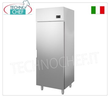 Technochef- Armoire Frigo 1 Porte, 700 lt, Ventilée, Temp.-15°/-18°C, Classe D Armoire Congélateur-Congélateur 1 Porte, Professionnel, structure externe en acier inoxydable, lt.700, Temp.-15°/-18°C, ÉCOLOGIQUE en Classe D, Gaz R290, ventilé, V.230/1, Kw.0, 48, poids 80 kg, dim.mm.720x800x2020h