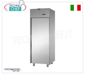 TECNODOM - Armoire Congélateur 1 Porte, 700 lt, Mod.AF07MIDMBT Armoire congélateur-congélateur 1 porte, marque TECNODOM, avec structure en acier inoxydable, capacité 700 litres, basse température -18°/-22°C, réfrigération ventilée, Gastro-Norm 2/1, V.230/1, Kw. poids 122 kg, dim.mm.710x800x2030h