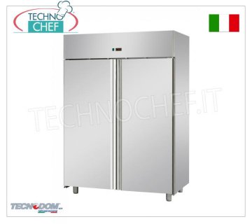 TECNODOM - Armoire Congélateur 2 portes, 1400 lt, PÂTISSERIE, Température Négative Armoire congélateur-congélateur 2 portes, marque TECNODOM, structure en acier inoxydable, capacité 1400 lt, PÂTISSERIE, basse température -18°/-22°C, réfrigération ventilée, Plateaux PÂTISSERIE 600x400 mm, V.230/1, Kw.0 , 7,Poids 169 Kg,dim.mm.1420x800x2030h