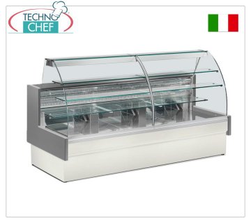 Présentoir Réfrigéré Pâtissier, Statique, Temp.+4°/+6°C, avec Tiroir Coulissant, disponible en 3 longueurs