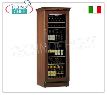 Technochef - Réfrigérateur à vins 1 porte pour 106 bouteilles, Statique, Multi-température de +6°/+16°C,