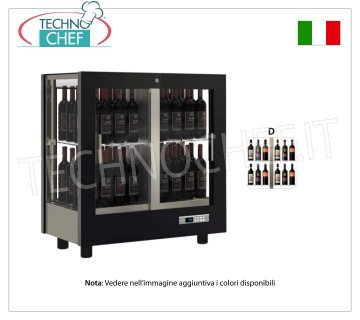 CAVE-CAISSES à VIN capacité 64 bouteilles Verticales, Ventilées Statiquement, 4 Côtés Vitrés pour INSTALLATION CENTRALE