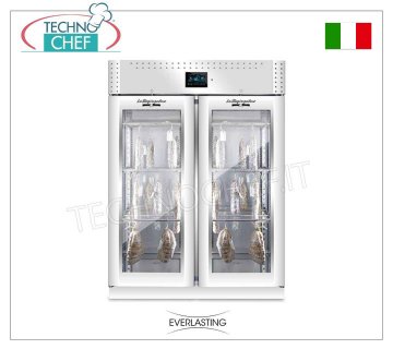 CONSERVATEUR D'ASSAISONNEMENT Charcuterie en acier, 2 PORTES VERRES, rendement max 200 Kg