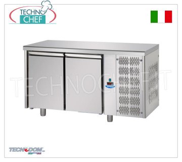 Tecnodom - Réfrigérateur/Table Réfrigérée Professionnelle 2 portes, Mod.TF02MIDGN