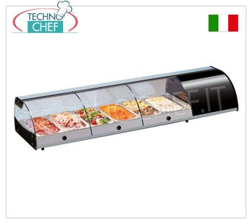 Technochef - VITRINE RÉFRIGÉRÉE COMPTOIR, capacité de 4 à 10 bacs GN 1/3