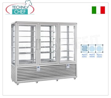 TECHNOCHEF - Vitrine combinée glacier/pâtisserie, temp. -15°-25°C/+4°+10°C, Mod.CPG1300S/R/R