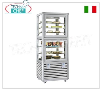 TECHNOCHEF - Vitrine combinée pour glaces et pâtisseries, temp. -15°-25°C/+4°+10°C, Mod.CPG520V/S